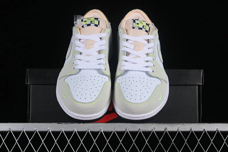 All categories Air Jordan Jordan series basketball shoes Air Jordan 1 Low Z version Air Jordan 1 Low OG AJ1 Joe 1 apple green color low-top basketball shoes DM7837-103